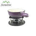 Sterno Cast Iron Cheese Fondue Töpfe mit Gabeln